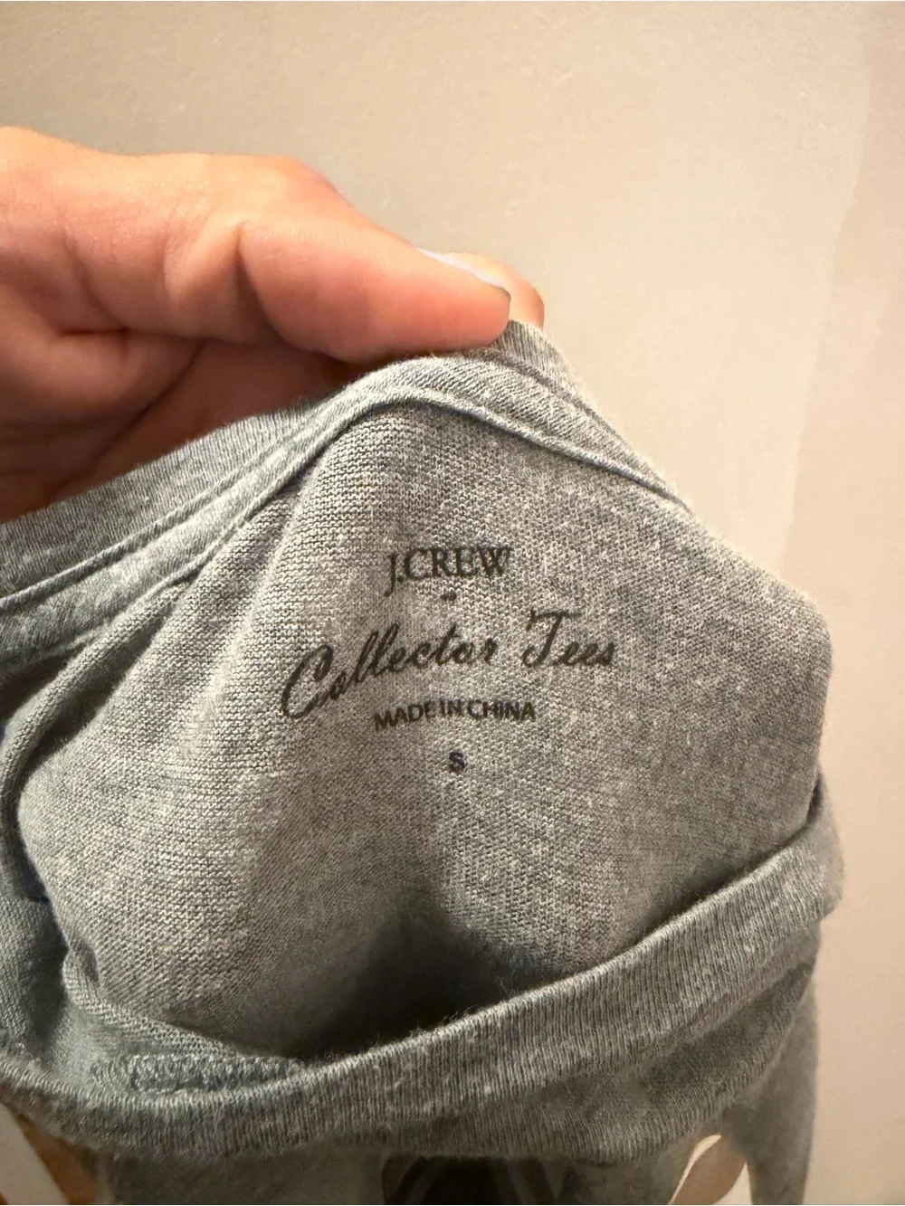 J. Crew Gray Tee with Metallic Gold Octopus